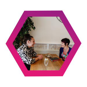 Customer Retention, Louise with a client
