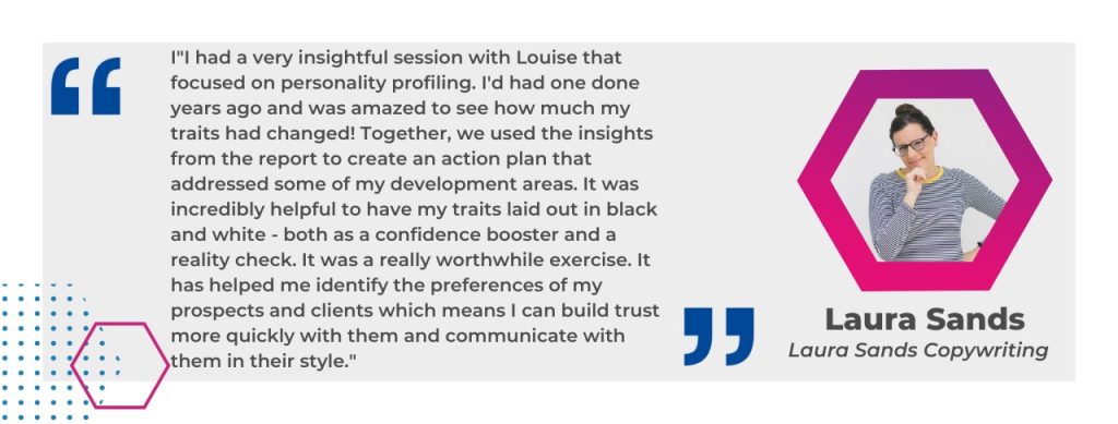 Personality Profiling, testimonial from Laura Sands
